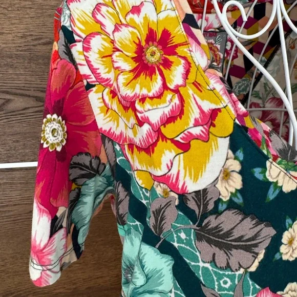 Johnny Was Nellie Favorite' floral tee Sz S - Picture 5 of 12